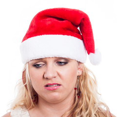  Disappointed Christmas woman face