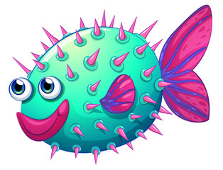 Poster - A colorful bubble fish