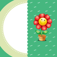 Poster - A stationery with a smiling flower