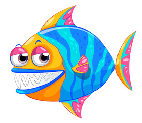 Wall Mural - A colorful piranha