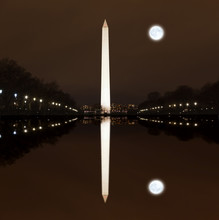 Washington Memorial At Night
