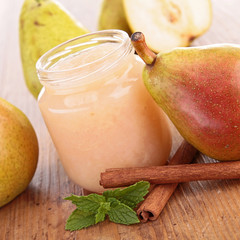 Wall Mural - pear compote, baby food