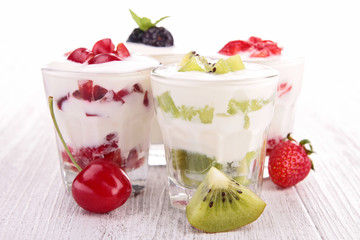 Sticker - yoghurt and fruits