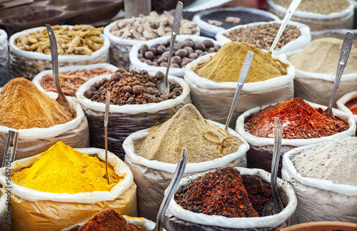 Photo Indian colorful spices