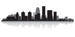 Louisville city skyline silhouette