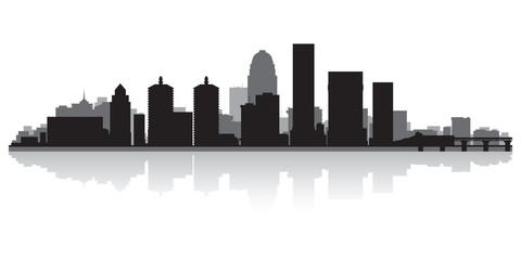 Wall Mural - Louisville city skyline silhouette