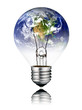 Lightbulb switched OFF - World Globe North America