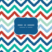 Vector Colorful Ikat Chevron Frame Seamless Pattern Background