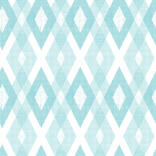 Vector Pastel Blue Fabric Ikat Diamond Seamless Pattern