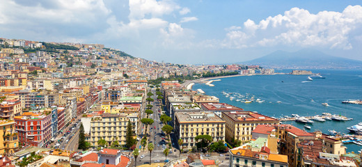 Wall Mural - Panoramic view of Naples from Posillipo