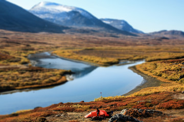 Wall Mural - camping in the wilderness of sweden