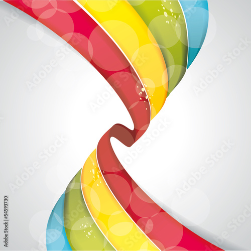 Plakat na zamówienie eps10 vector abstract colorful wave background