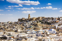 View Of The Medina And The Castle Kasbah Of Tunisia In Sousse.