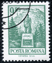 Stamp Printed In Romania Shows Decebal's Statue