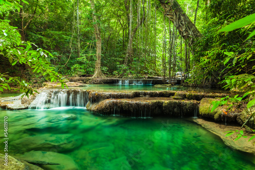 Fototapeta na wymiar Erawan waterfall.