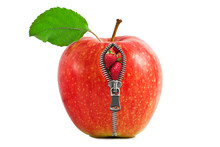 Strawberries Inside Apple With Zipper