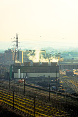 Wall Mural - Landscape with industrial architecture