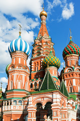 Wall Mural - towers of Saint Basil cathedral in Moscow