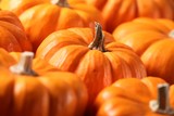 Fototapeta  - Closeup of  many small pumpkins.