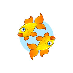 Illustration of pisces astrological sign. Vector art.