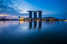 Marina Bay View With Twilight. Singapore