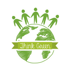 Wall Mural - think green