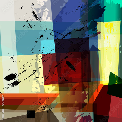 Nowoczesny obraz na płótnie abstract colorful background composition, with strokes, splashes