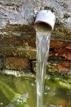 Small Pipe Of Water In Garden