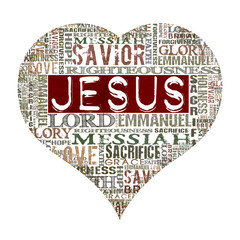 Wall Mural - I love Jesus Religious Words isolated on white