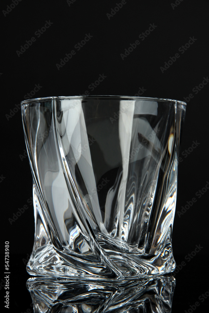 Empty glass, isolated on black