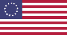 USA Betsy Ross Flat Flag, Official Colors & Aspect Ratio