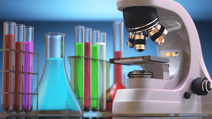 Wall Mural - laboratory microscope