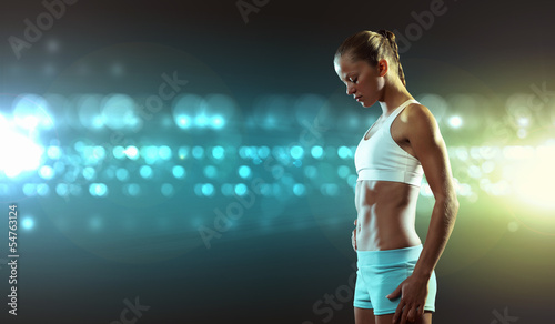 einzelne bedruckte Lamellen - Fitness woman (von Sergey Nivens)