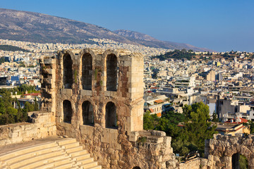 Wall Mural - Odeon theater in Acropolis