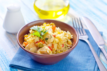 Sticker - rice with meat and vegetables