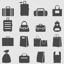 Bag Icons Set.Vector