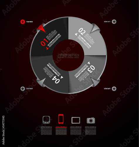 Naklejka na kafelki Infographics concept to display your data