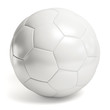 Leather white football. Soccer ball isolated