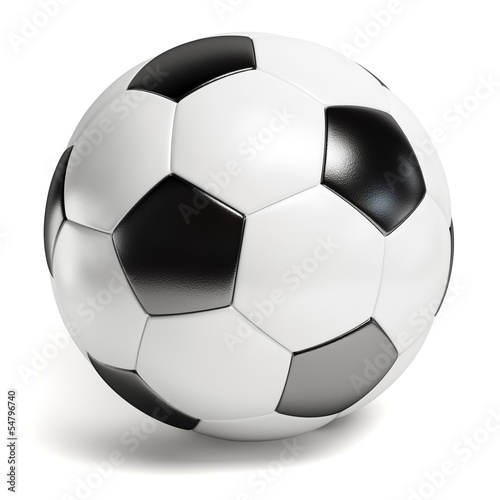 Fotografía Leather football. Single soccer ball isolated