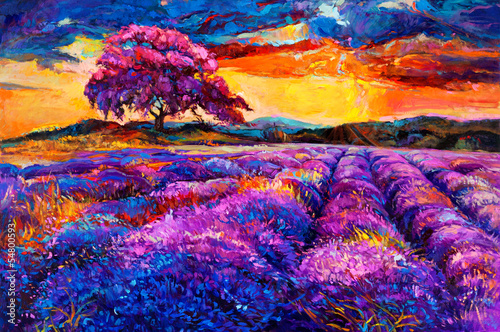 Naklejka dekoracyjna Lavender fields
