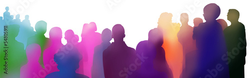 Fotografía zuschauer silhouetten bunt