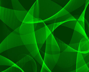 Canvas Print - Abstract green 3d background