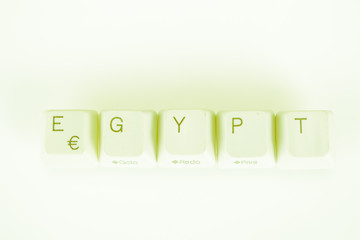 Fototapete - Egypt word written with computer buttons