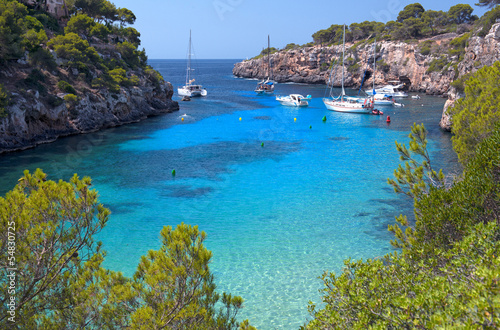 Fotografie, Obraz The Beautiful Beach of Cala Pi in Mallorca, Spain