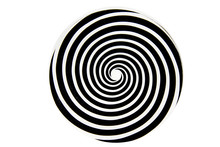 Black And White Hypnotic Whirlpool Shape