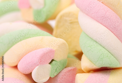 Obraz w ramie Different colorful marshmallow.