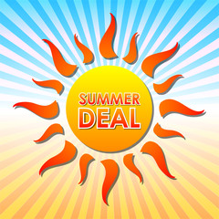 Wall Mural - summer deal in sun over rays