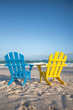 Beach wooden chairs for vacations and summer getaways in Tulum,