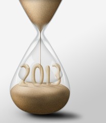 Wall Mural - Hourglass with 2013. concept of passing time