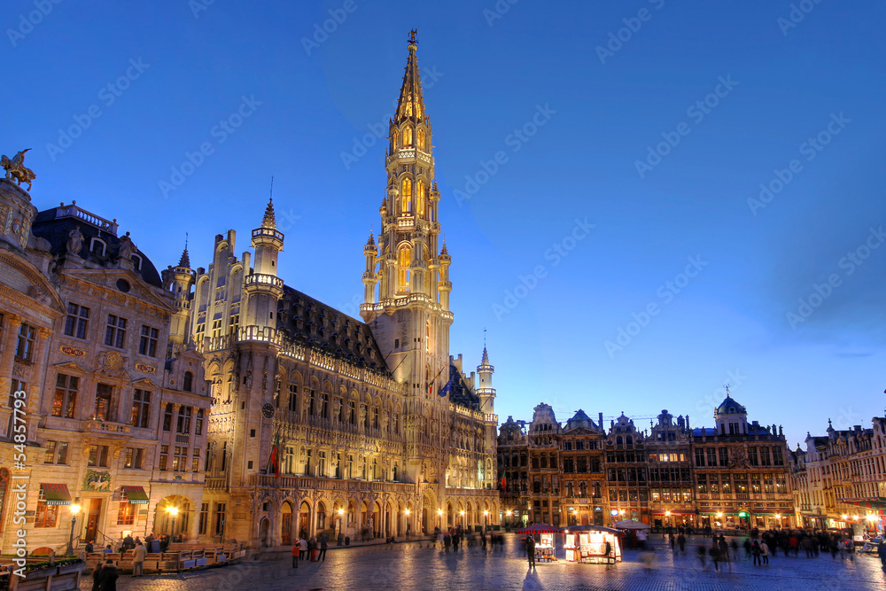 Obraz na płótnie Grand Place, Brussels, Belgium w salonie